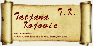 Tatjana Kojović vizit kartica